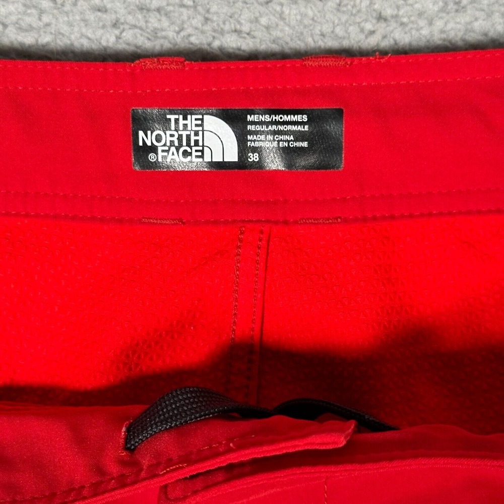 The North Face Shorts Mens Size 38 Red Outdoor Hiking Drawstring 10" Inseam - Picture 2 of 8